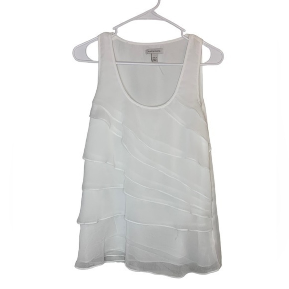 Boston Proper Sleeveless Ruffle Layered Blouse Size 8